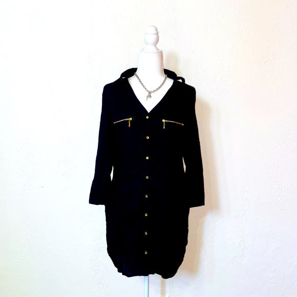 Guess Long Sleeve Shirt Dress - Picture 4 of 7